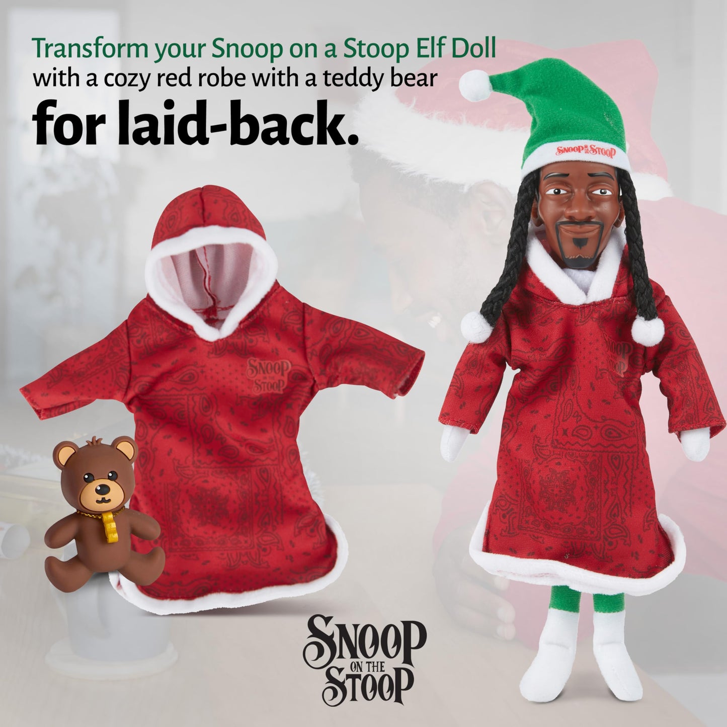 Snoop Dogg Pajama Expansion Pack: Red Robe & Teddy Bear for Snoop on The Stoop