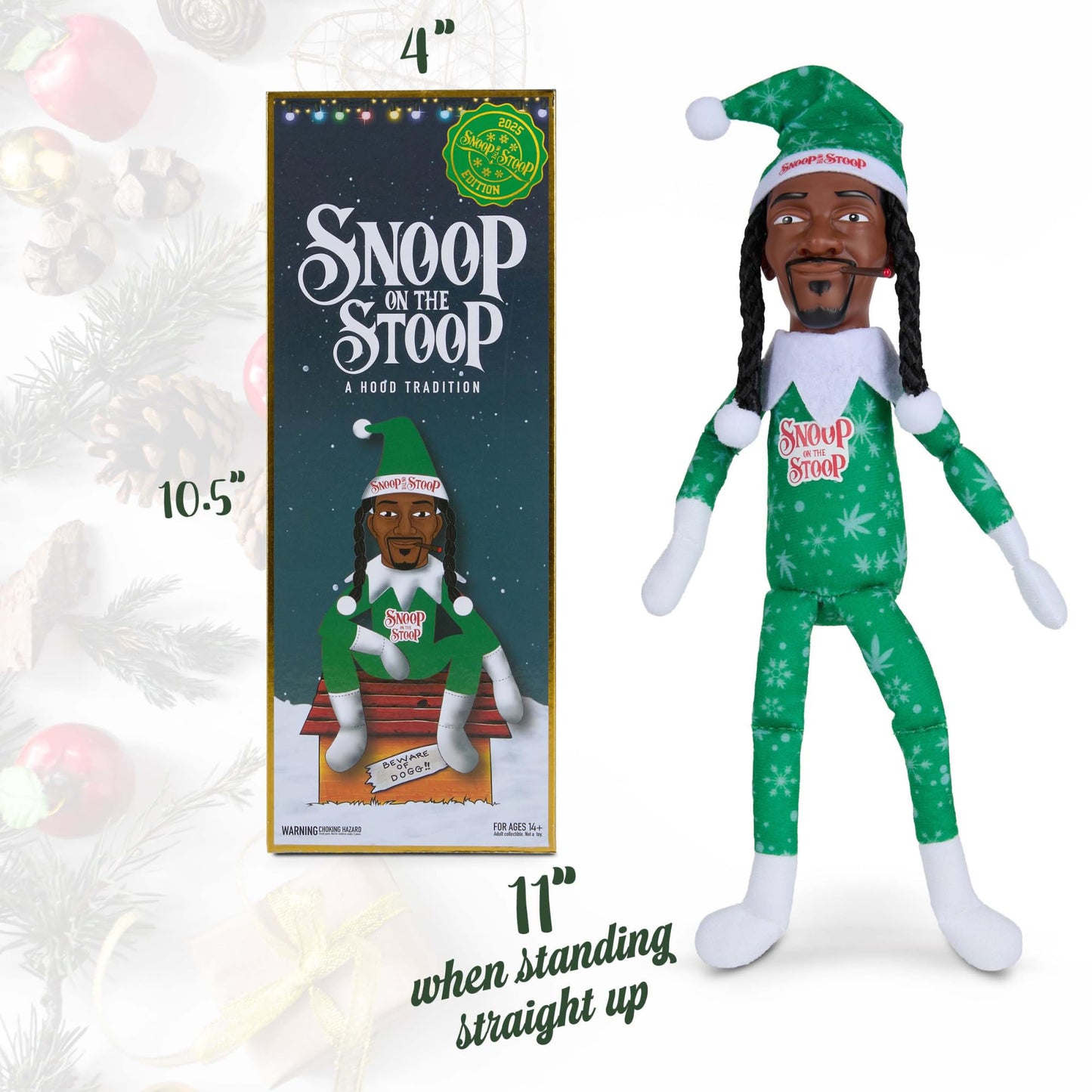Snoop Dogg Snoop on The Stoop 2025 Christmas – 12-inch Small Shelf Décor