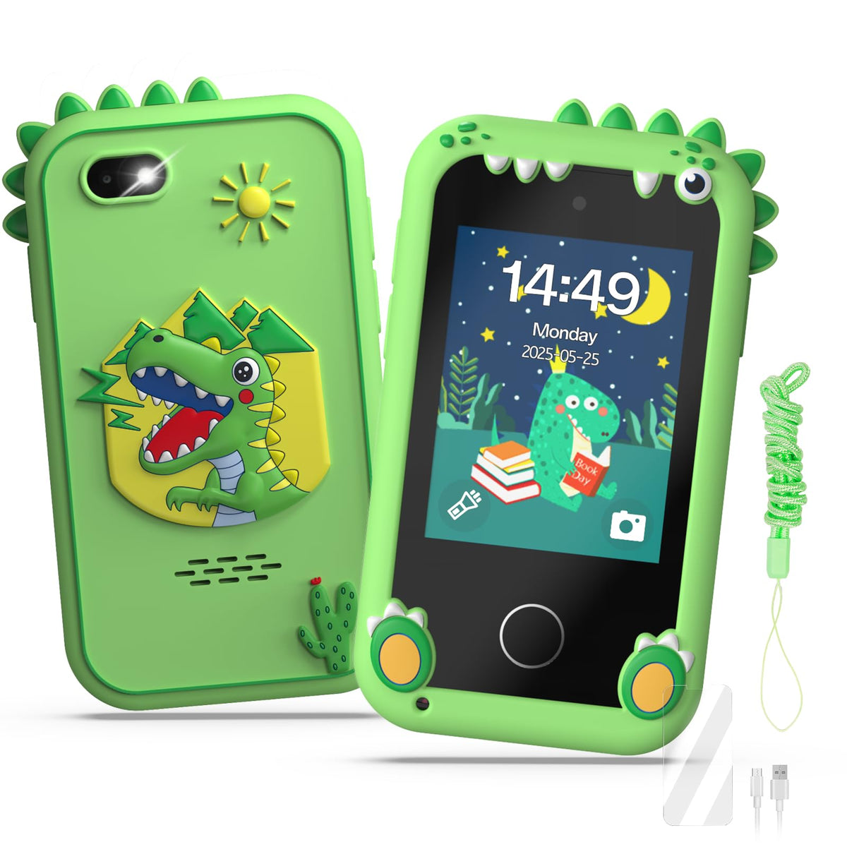 SnowCinda Kids Smart Phone Toy for Girls – 2.8-inch Touchscreen, 20 Games, Dual Cameras