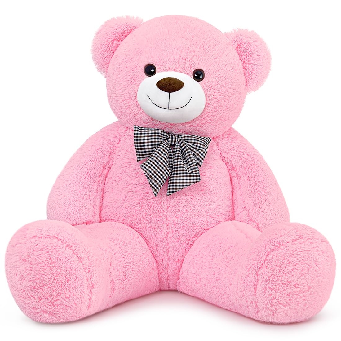 SNOWOLF Giant Pink Teddy Bear - 47-Inch Plush, 120 cm Life-Size Soft Stuffed Bear