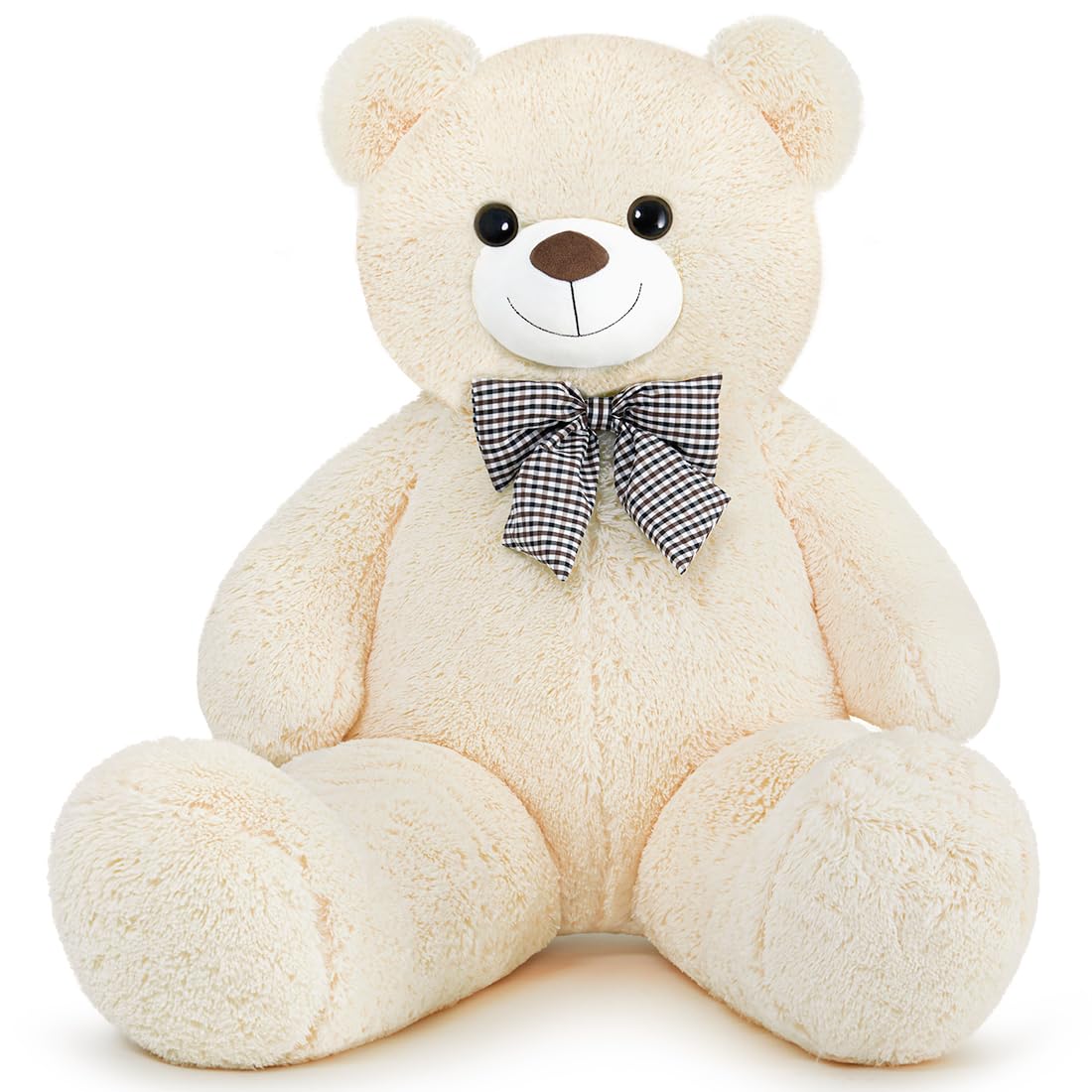 SNOWOLF Giant White Teddy Bear – 47" Life-Size Plush (120 cm, 5 lb) Gift Box Ready