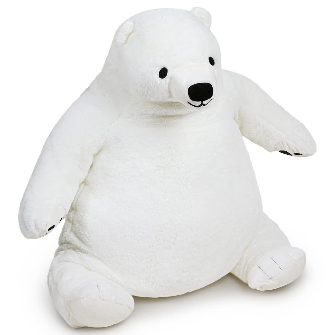 SNOWOLF Djungelskog Giant Bear 60 cm – Large White Plush Teddy, 23.6 in