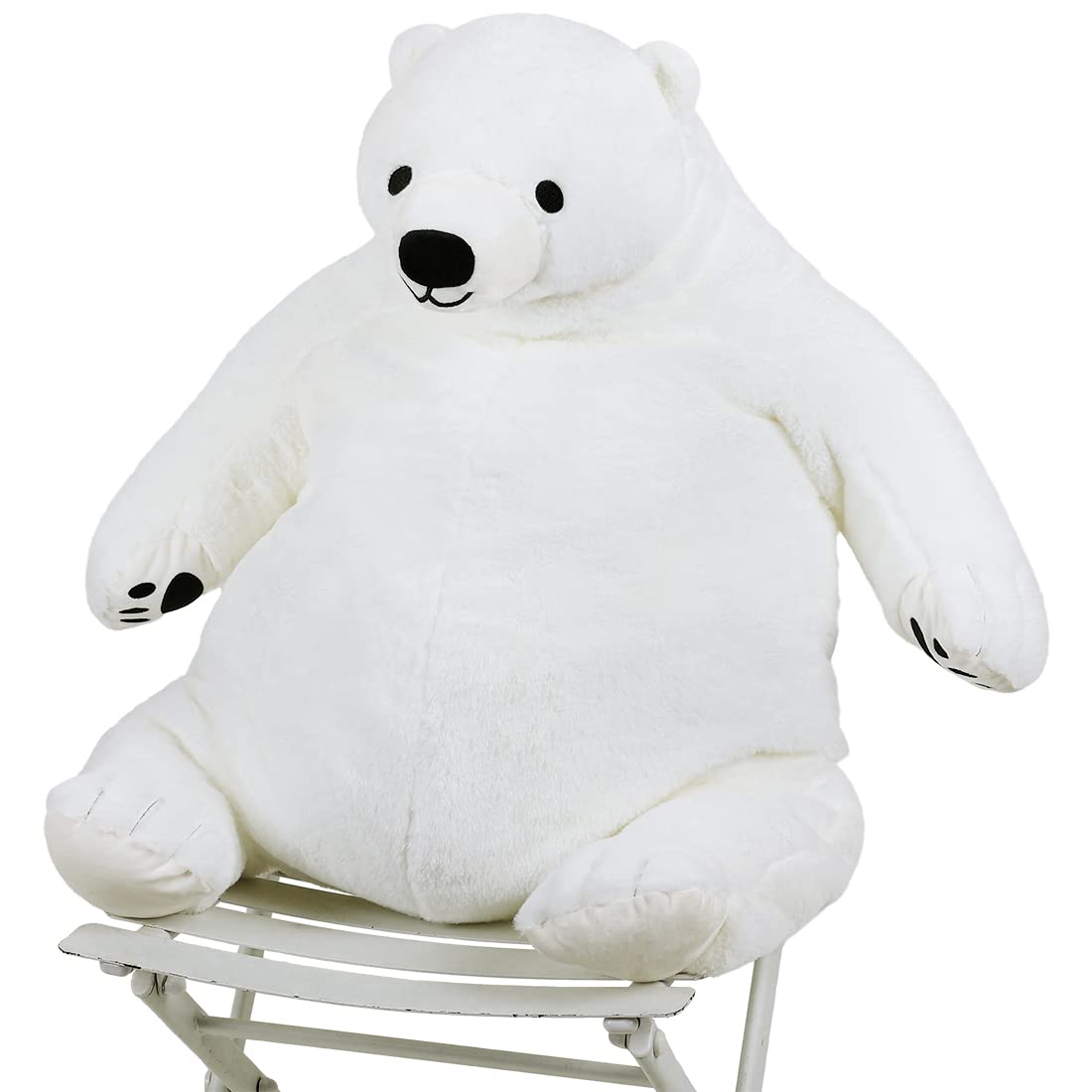 SNOWOLF Djungelskog Giant Bear 60 cm – Large White Plush Teddy, 23.6 in