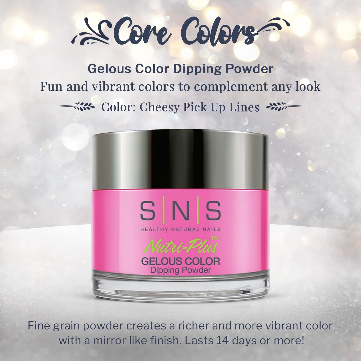 SNS Nail Dip Powder Cheesy Pick Up Lines – 14-Day Wear, Low Odor, No UV Lamp (1.5oz)