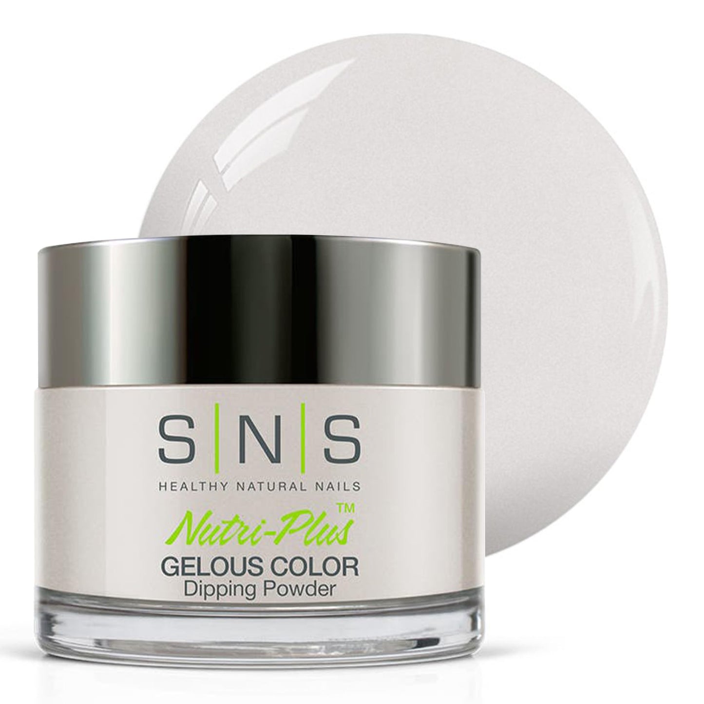 SNS Nanotech Dip Powder – Gray/Pastel Cream Gelous Color, 1.5oz | 14-Day Wear, Low Odor, No UV Lamp