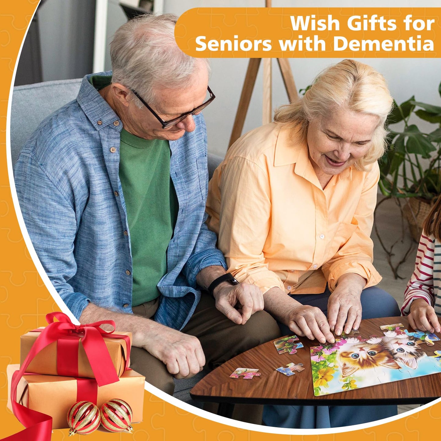 snspolt 6 Packs 20-Piece Senior Puzzles for Dementia — Animal Themes & Storage Bags