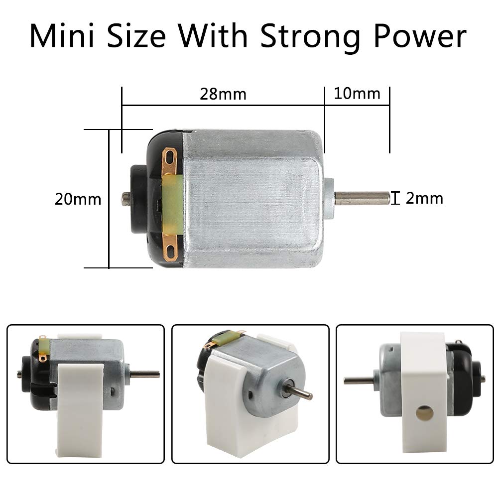 Sntieecr 6-Set 131-Pcs DC Motors Kit for Kids | Mini Motors, 1.5-3V, 15000RPM, 66 Gears, Propellers, Bulbs & Buzzer | STEM DIY Project