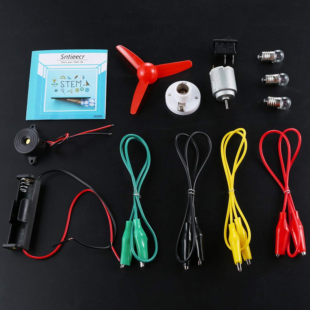Sntieecr Electric Circuit Motor Kit – DIY STEM Education for Kids, Montessori Learning