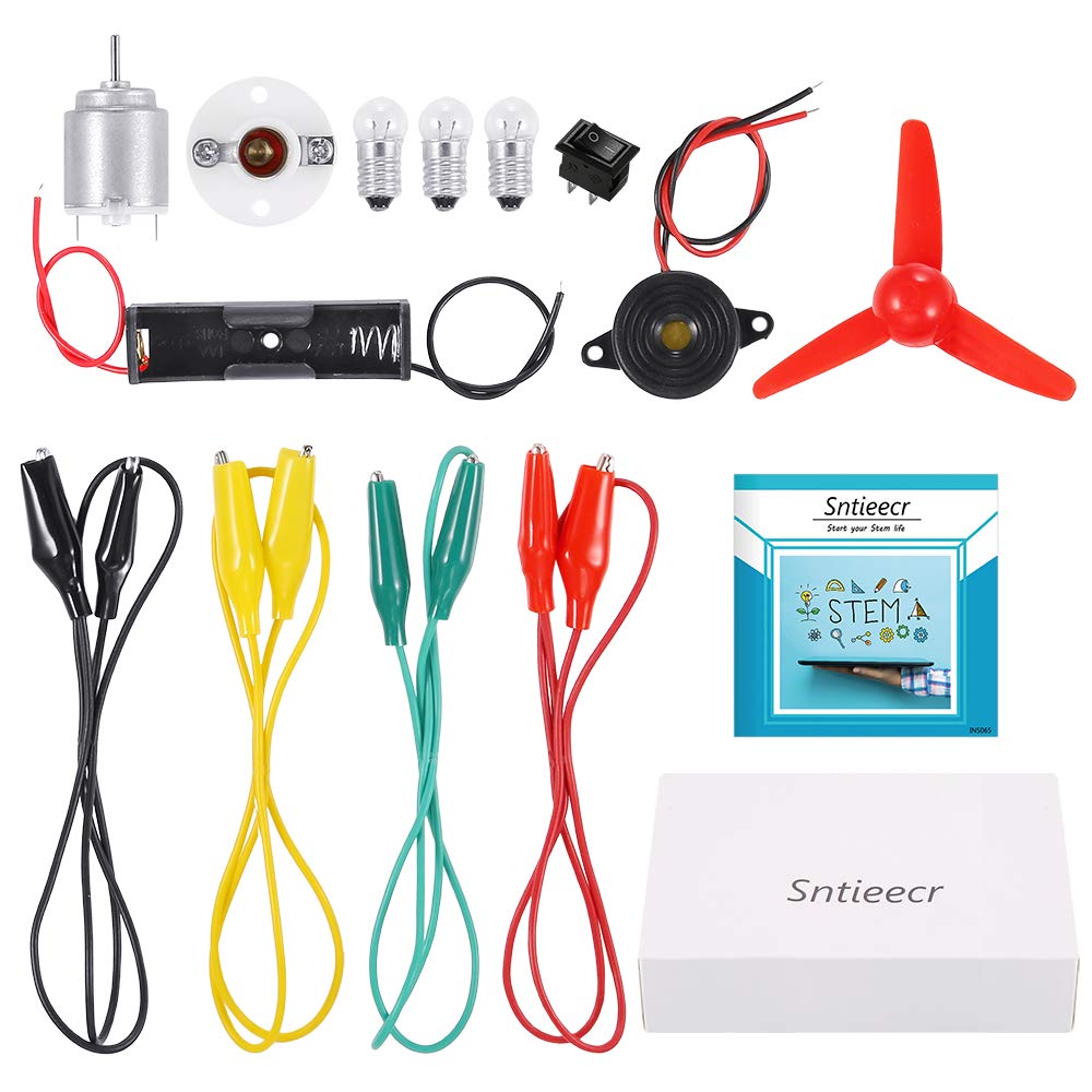 Sntieecr Electric Circuit Motor Kit – DIY STEM Education for Kids, Montessori Learning