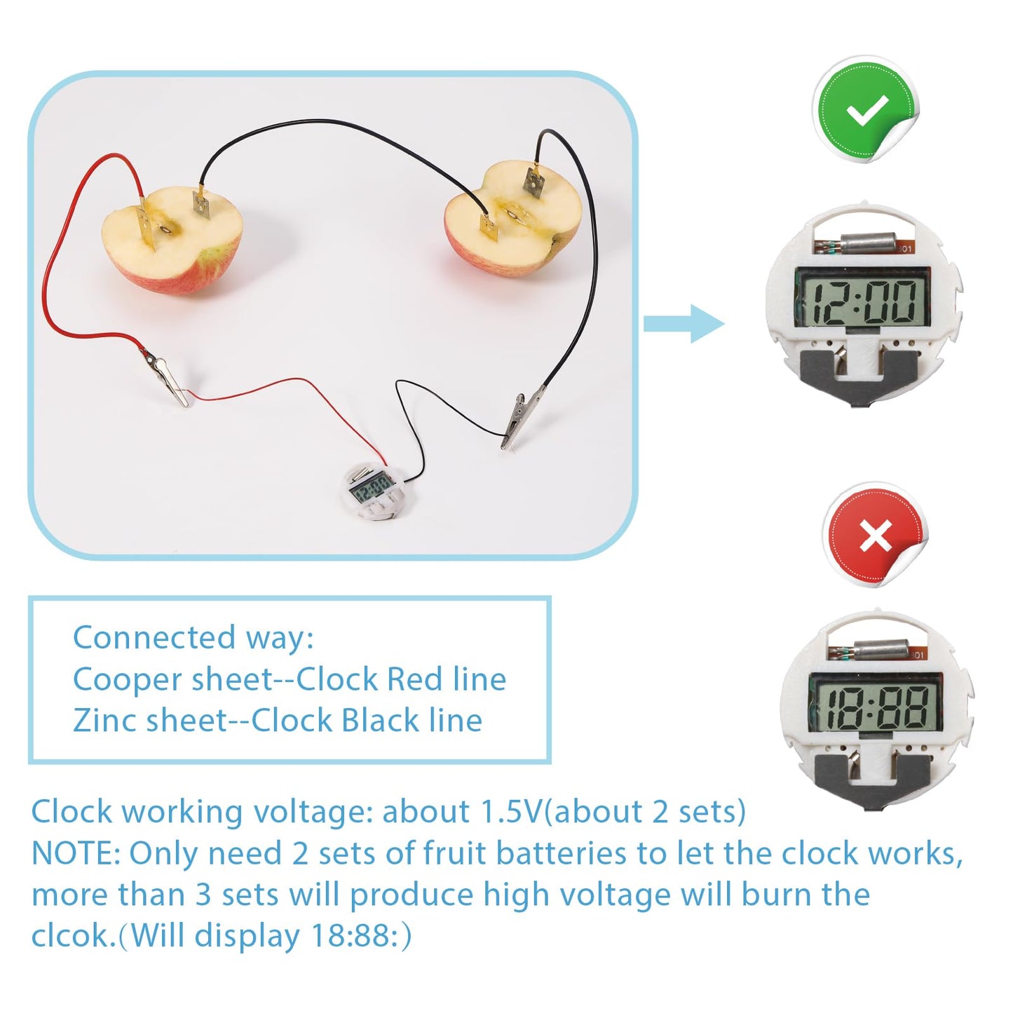 Sntieecr Fruit Battery Science Kit — DIY STEM Lab Experiments for Kids