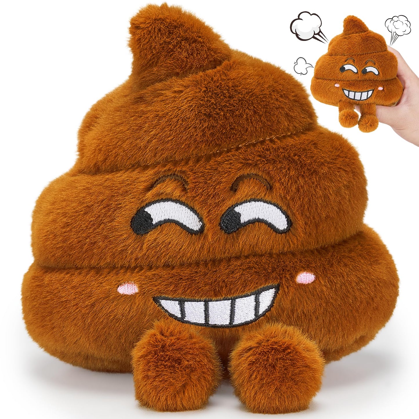 SnugBibble Farting Poop Plush Toy – 30+ Fart Sounds, Soft Durable Gag Gift for Kids, Pets & Parties