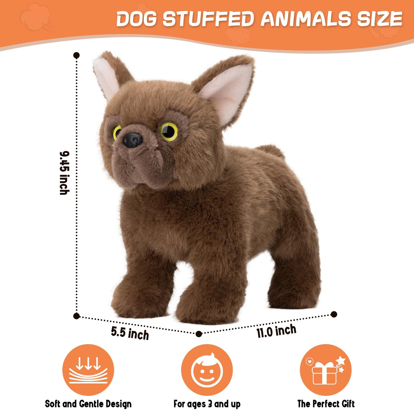 SnugBibble Farting Dog Plush – Built-in 30+ Fart Sounds, Squeeze for Laughs