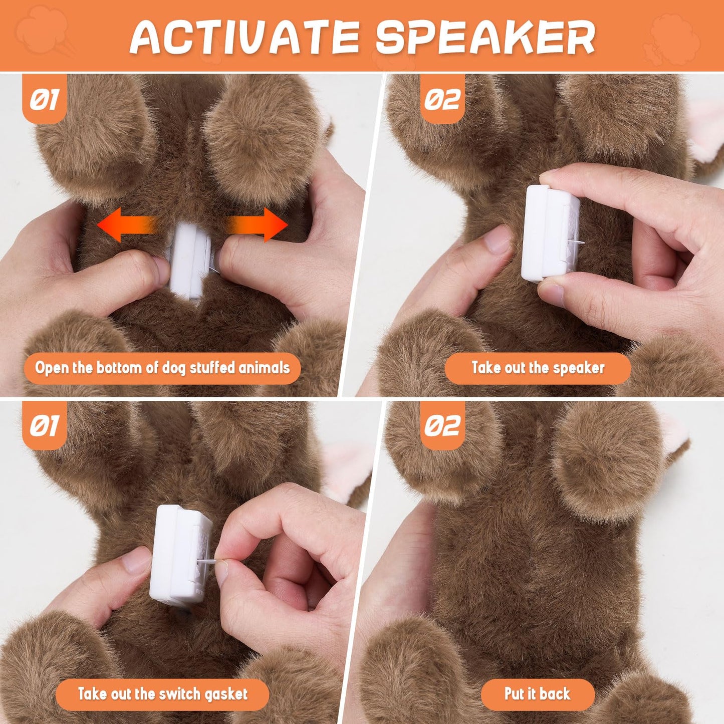 SnugBibble Farting Dog Plush – Built-in 30+ Fart Sounds, Squeeze for Laughs