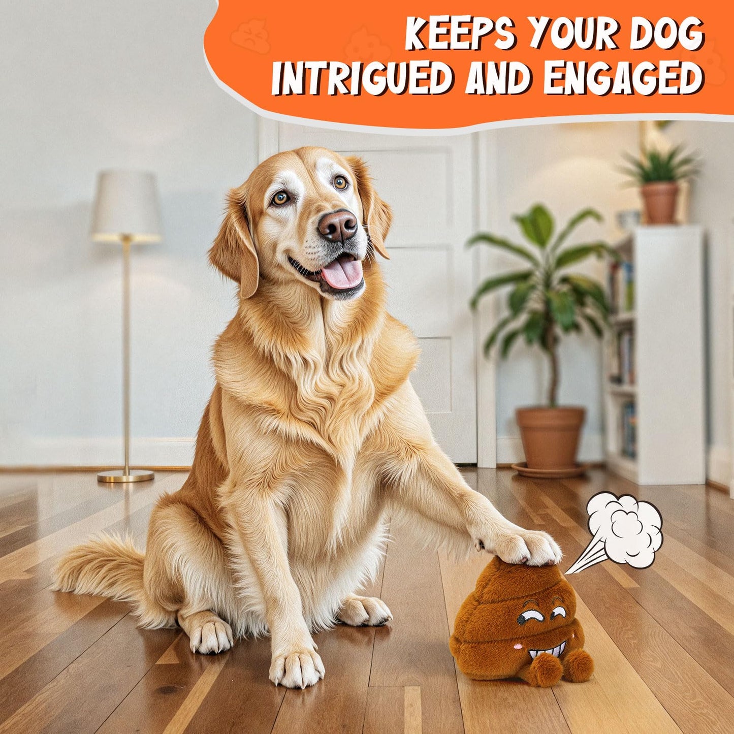 SnugBibble Farting Poop Plush Toy – 30+ Fart Sounds, Soft Durable Gag Gift for Kids, Pets & Parties