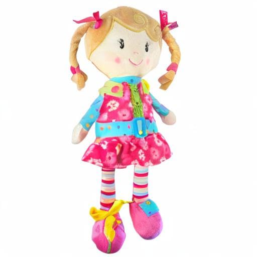 Snuggle Stuffs Sugar Snap Plush Learn-to-Dress Doll for Toddlers – 15 Inch