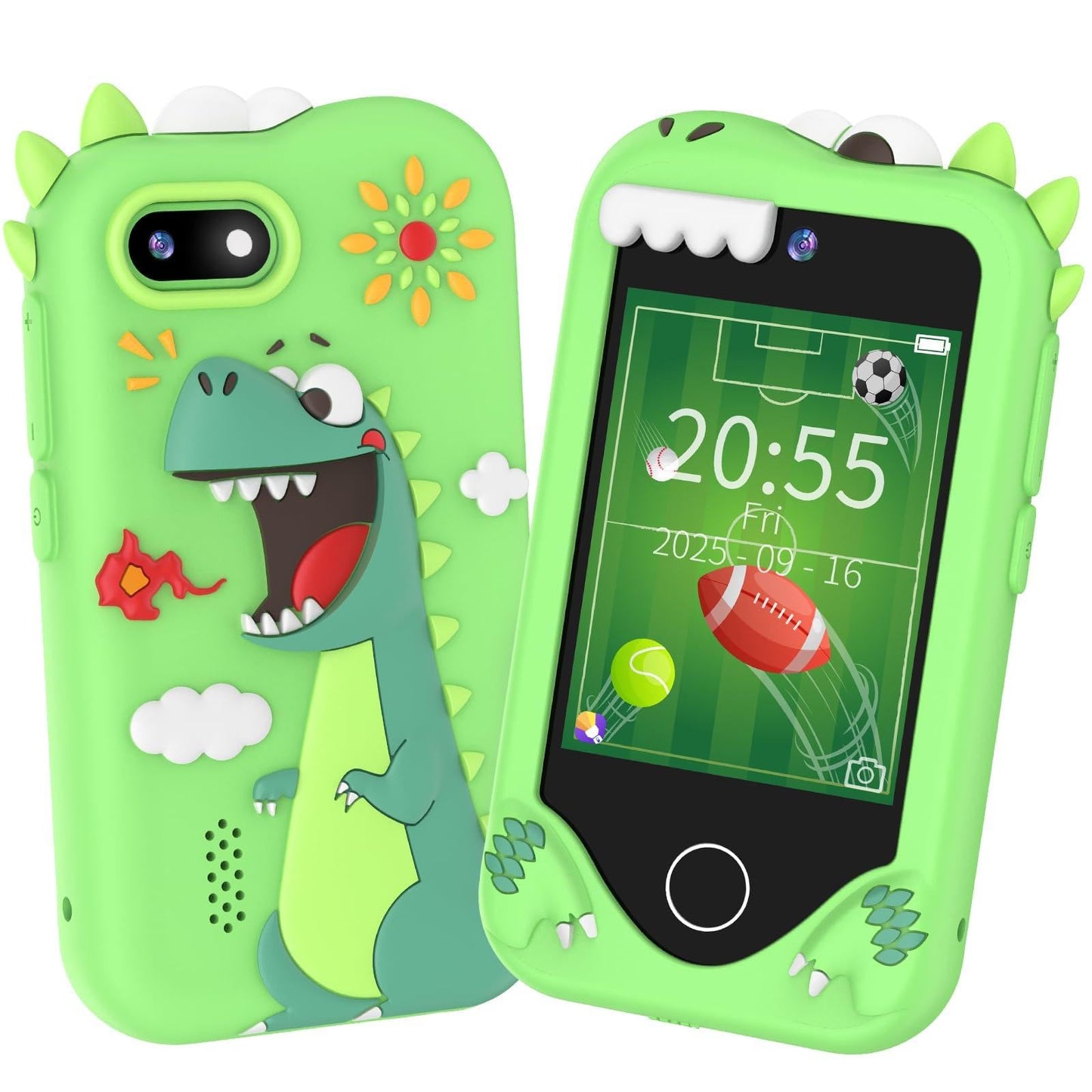 SNWIDA Kids Smart Phone for Girls - 2.8-inch Touchscreen, Dual Cameras, 32GB (Green)