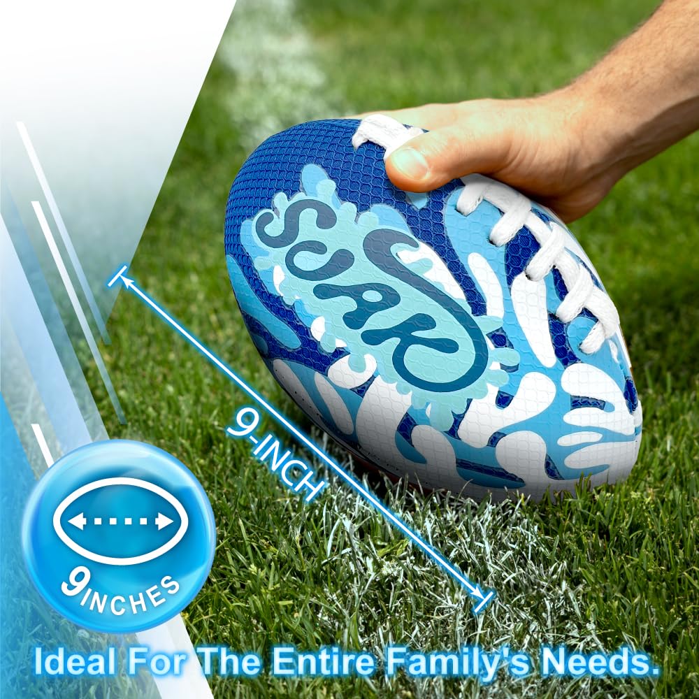 SOAK 9-Inch Water Football – Waterproof Foam Ball for Pool, Beach & Lake