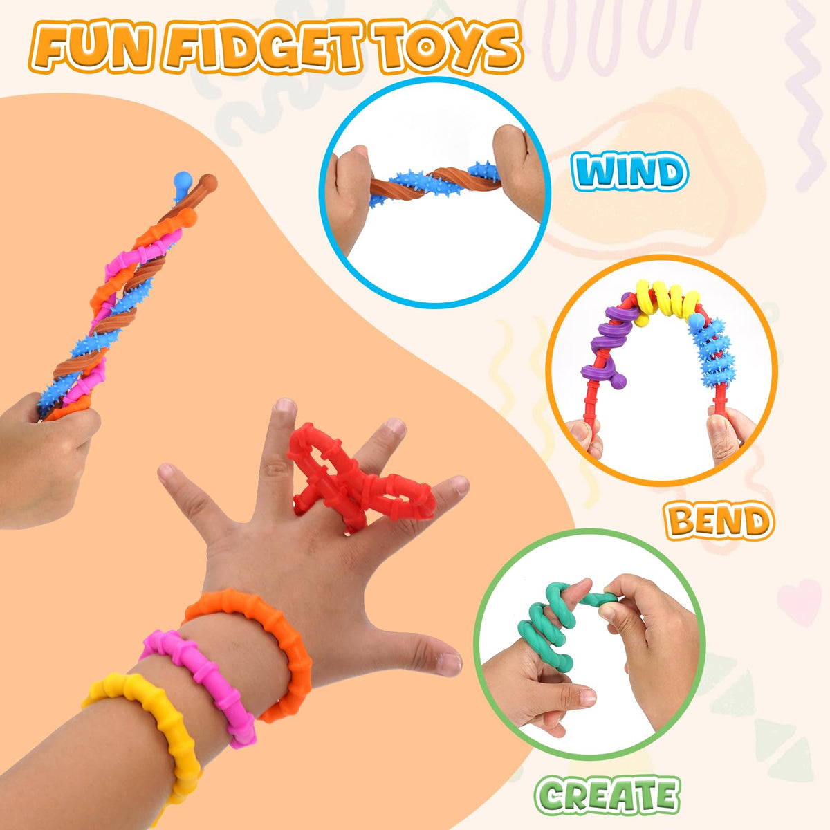 Soarly 12 Pack Sensory Fidget Toys for Kids with Autism & ADHD – Calming Classroom & Travel Accessories