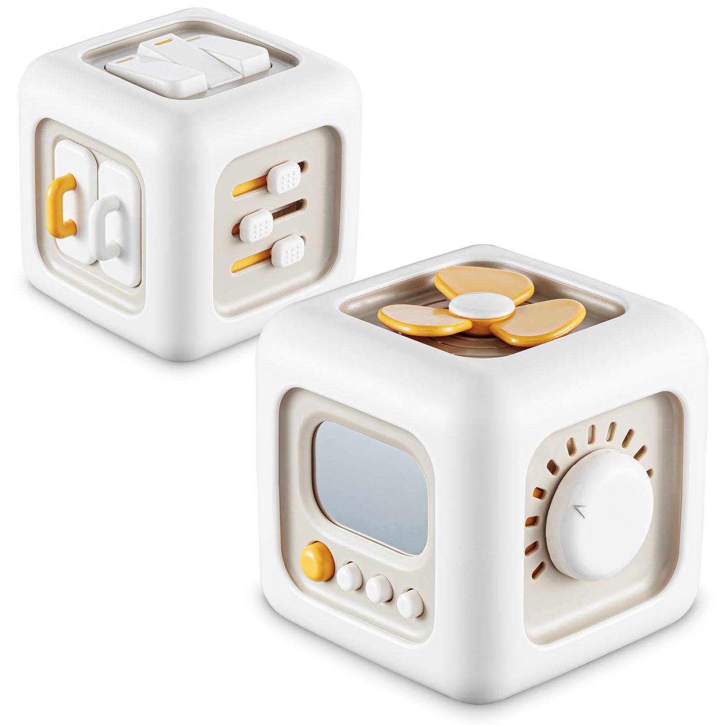 SOCBTNSO Busy Cube Toy – 6-in-1 Montessori Learning Cube for 1+ Year Old | Travel Sensory Toy
