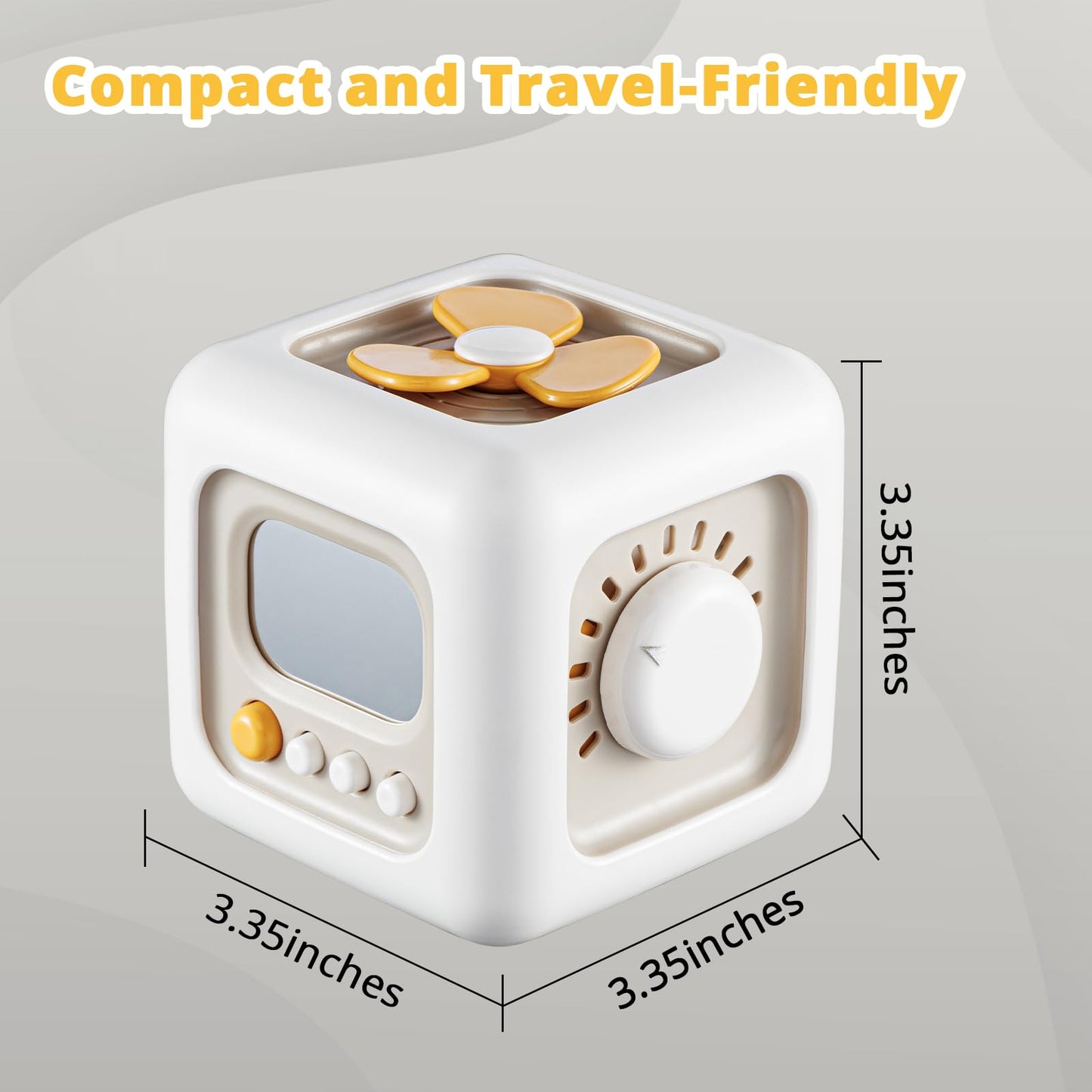 SOCBTNSO Busy Cube Toy – 6-in-1 Montessori Learning Cube for 1+ Year Old | Travel Sensory Toy