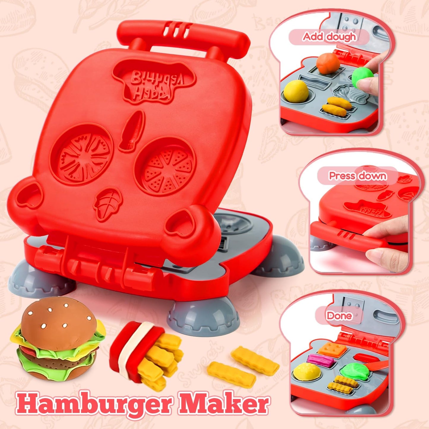 SOCBTNSO 3-in-1 Dough Sets – 59-Piece Kids Kitchen Craft Kit