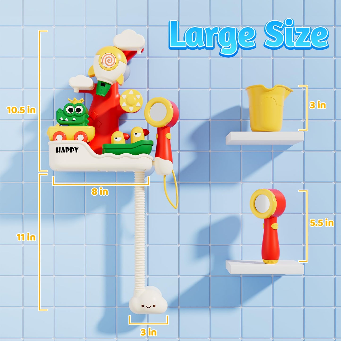 SOCBTNSO FlowFun Bath Toy Set – 4-in-1 Interactive Water Play Kit for Toddlers
