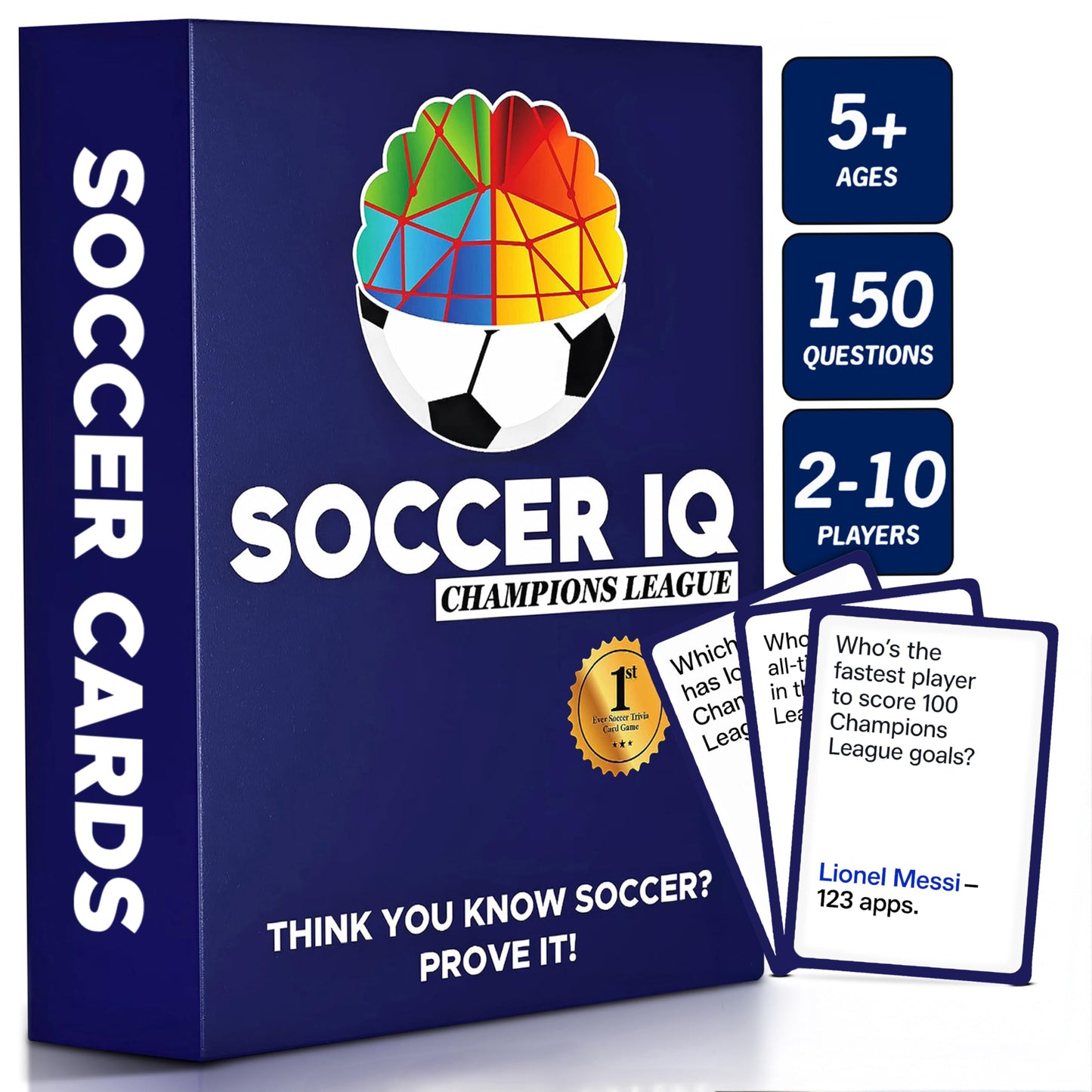 SOCCER IQ Champions League Trivia Card Game – 150 Questions