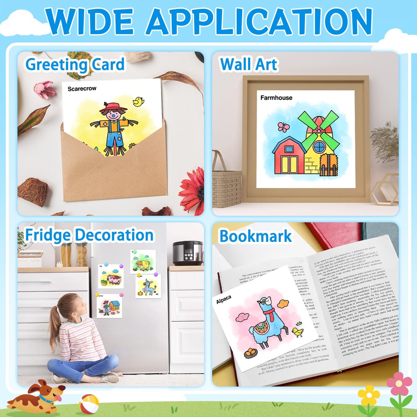 SOCOLER Farm Paint with Water Coloring Book – Mess-Free Kids Watercolor Kit (Ages 1-8)