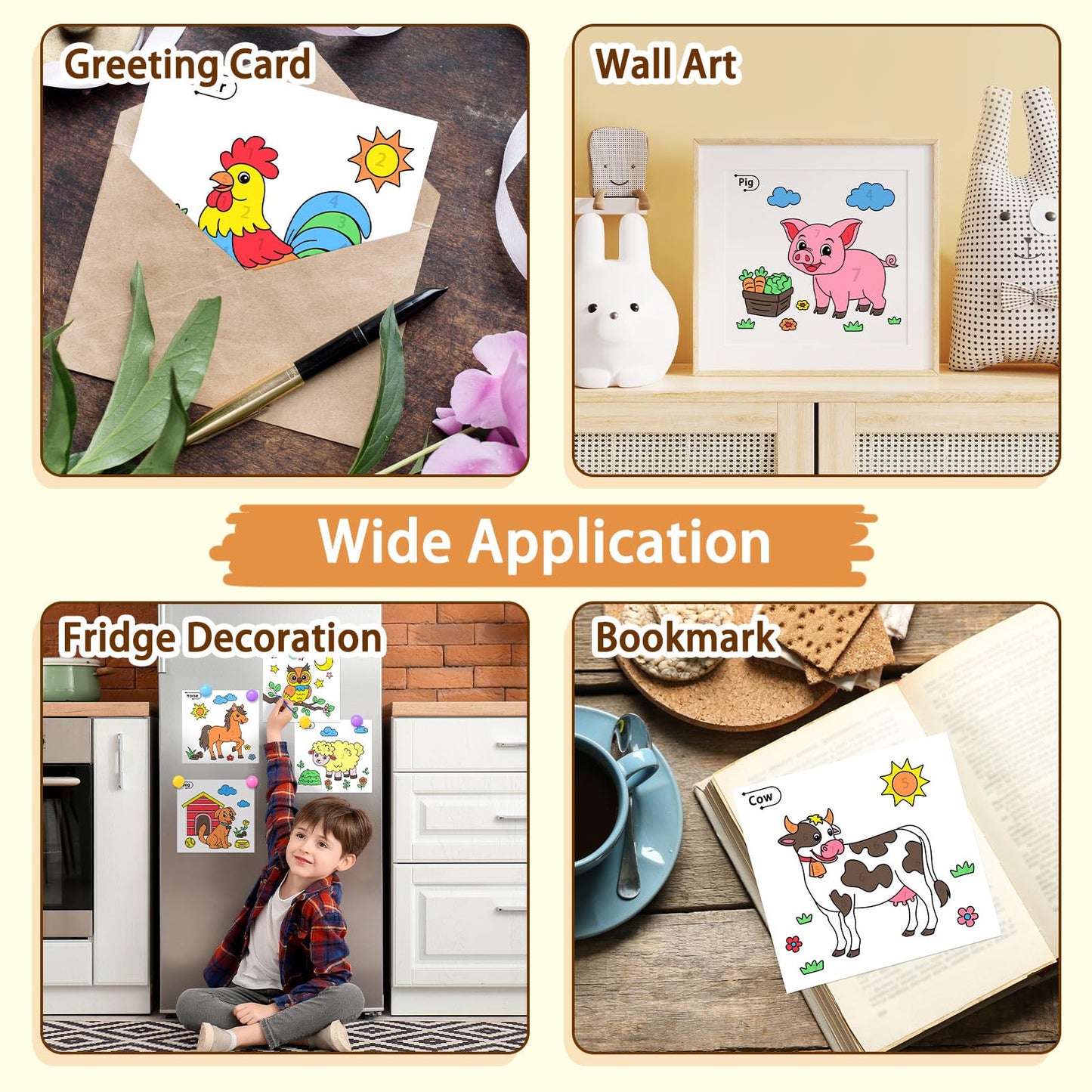 SOCOLER Paint with Water Coloring Books – Farm Theme Mess-Free Watercolor Kit for Kids 1-8
