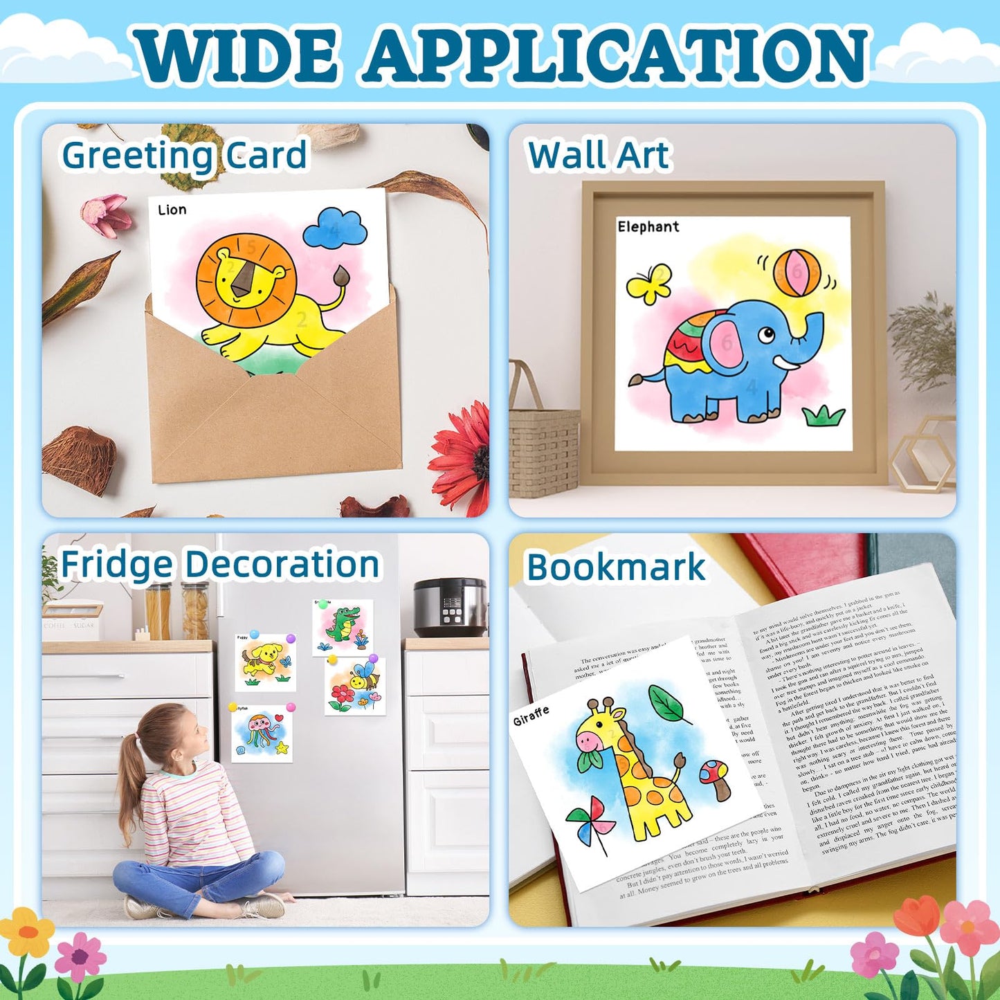 SOCOLER Paint with Water Coloring Books for Toddlers | Mess-Free Animal Theme Watercolor Kit (Ages 1-8)