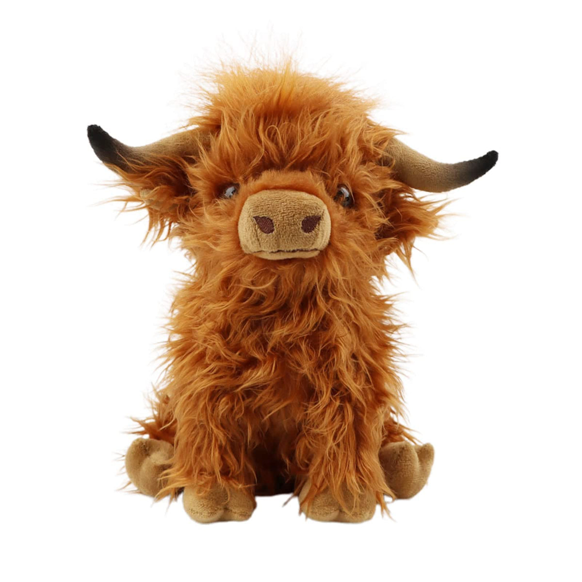 SODWEF Highland Cow Plush Toy – 10.5-Inch Realistic Stuffed Animal | Cute Farm Gift