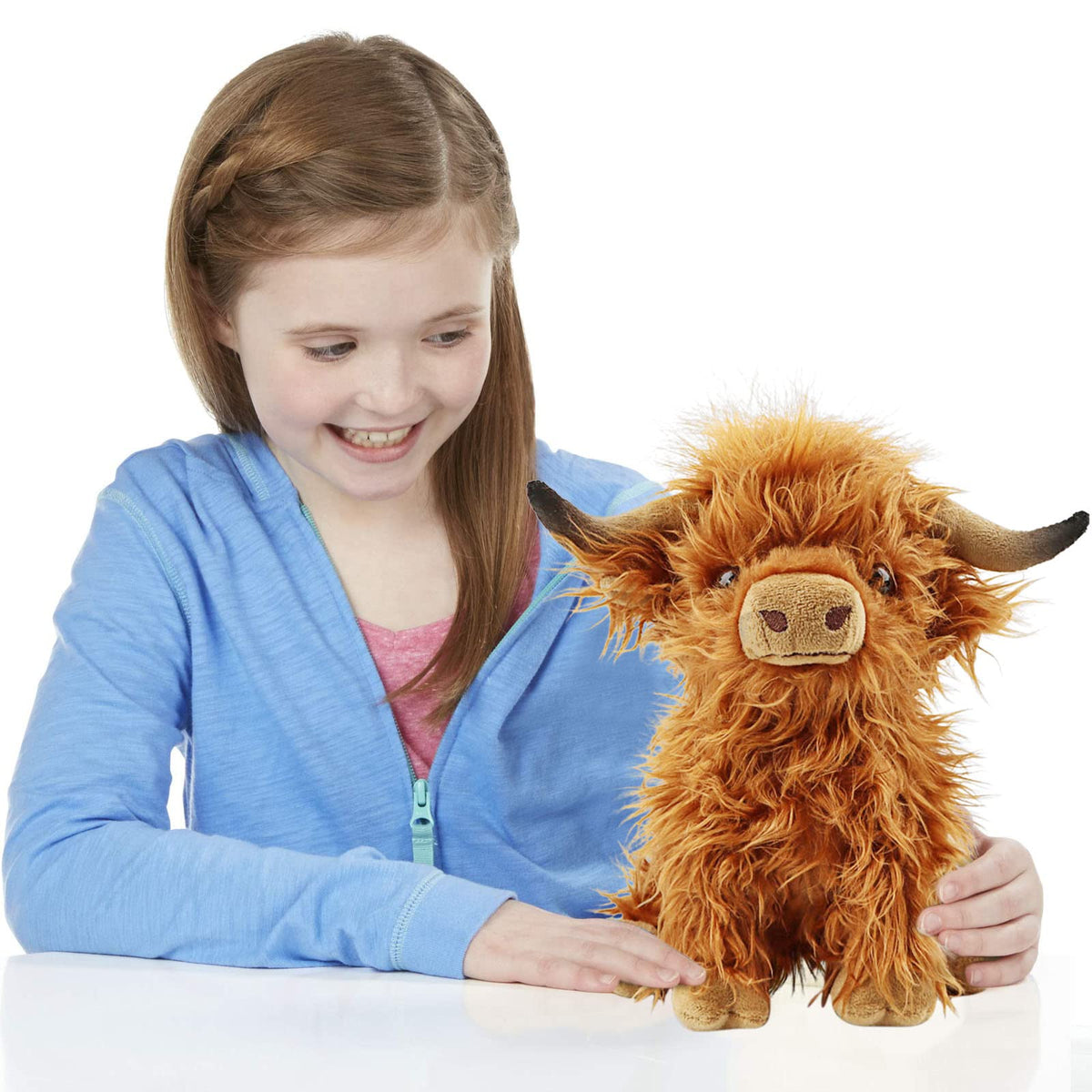 SODWEF Highland Cow Plush Toy – 10.5-Inch Realistic Stuffed Animal | Cute Farm Gift