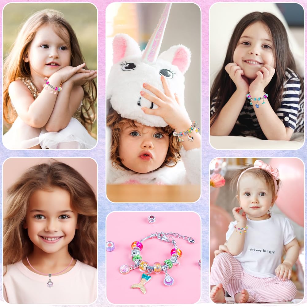 Sofier Charm Bracelet Kit – 125 Charms, 5 Bracelets & 5 Necklaces