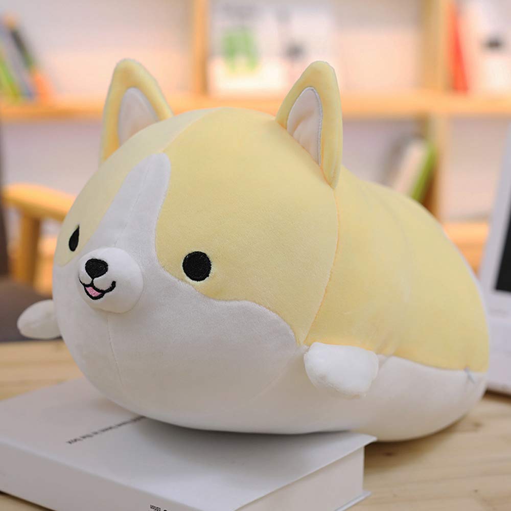 sofipal Corgi Dog Plush Pillow – 11.8-Inch Cute Shiba Inu Corgi Butt Plush Toy, Yellow