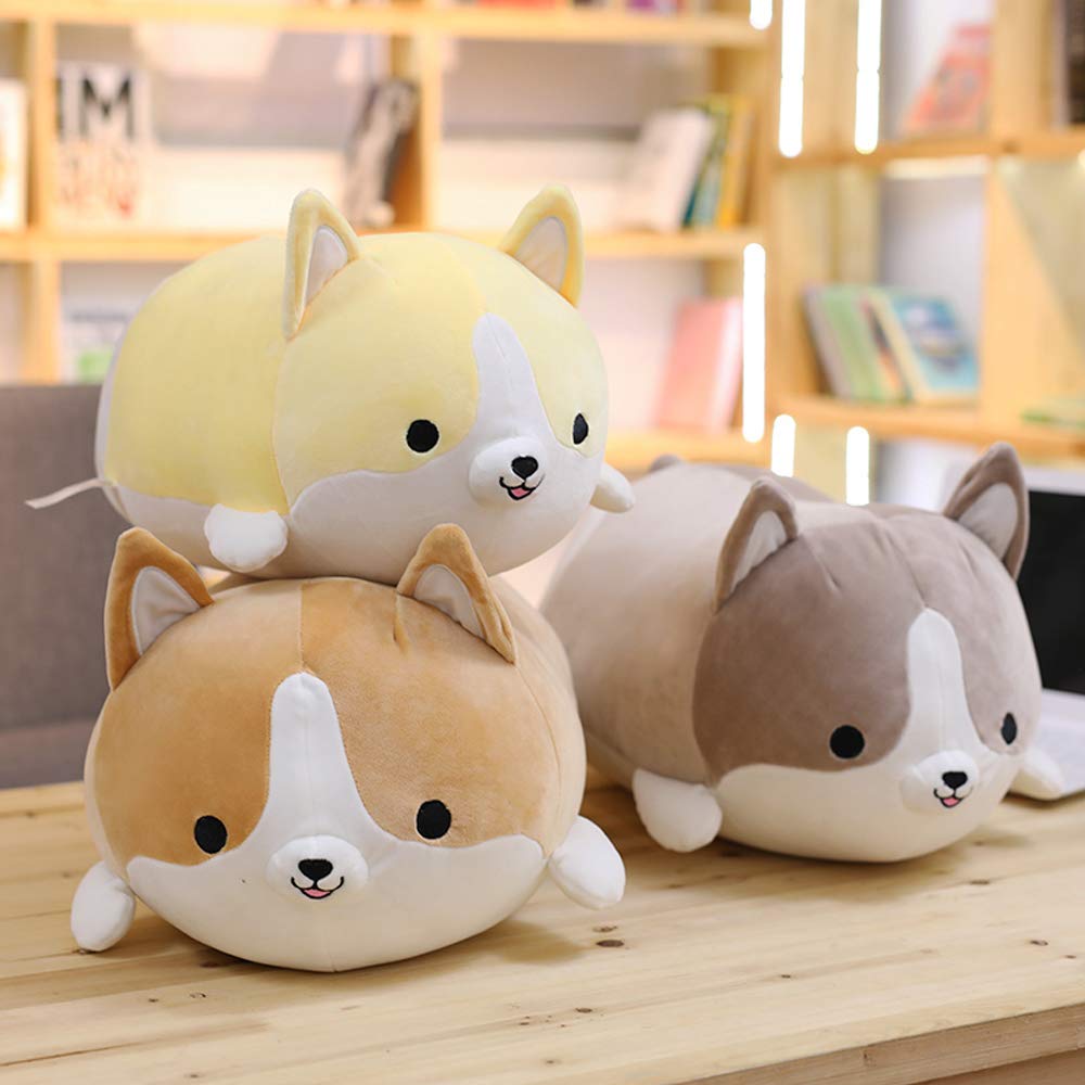 sofipal Corgi Dog Plush Pillow – 11.8-Inch Cute Shiba Inu Corgi Butt Plush Toy, Yellow