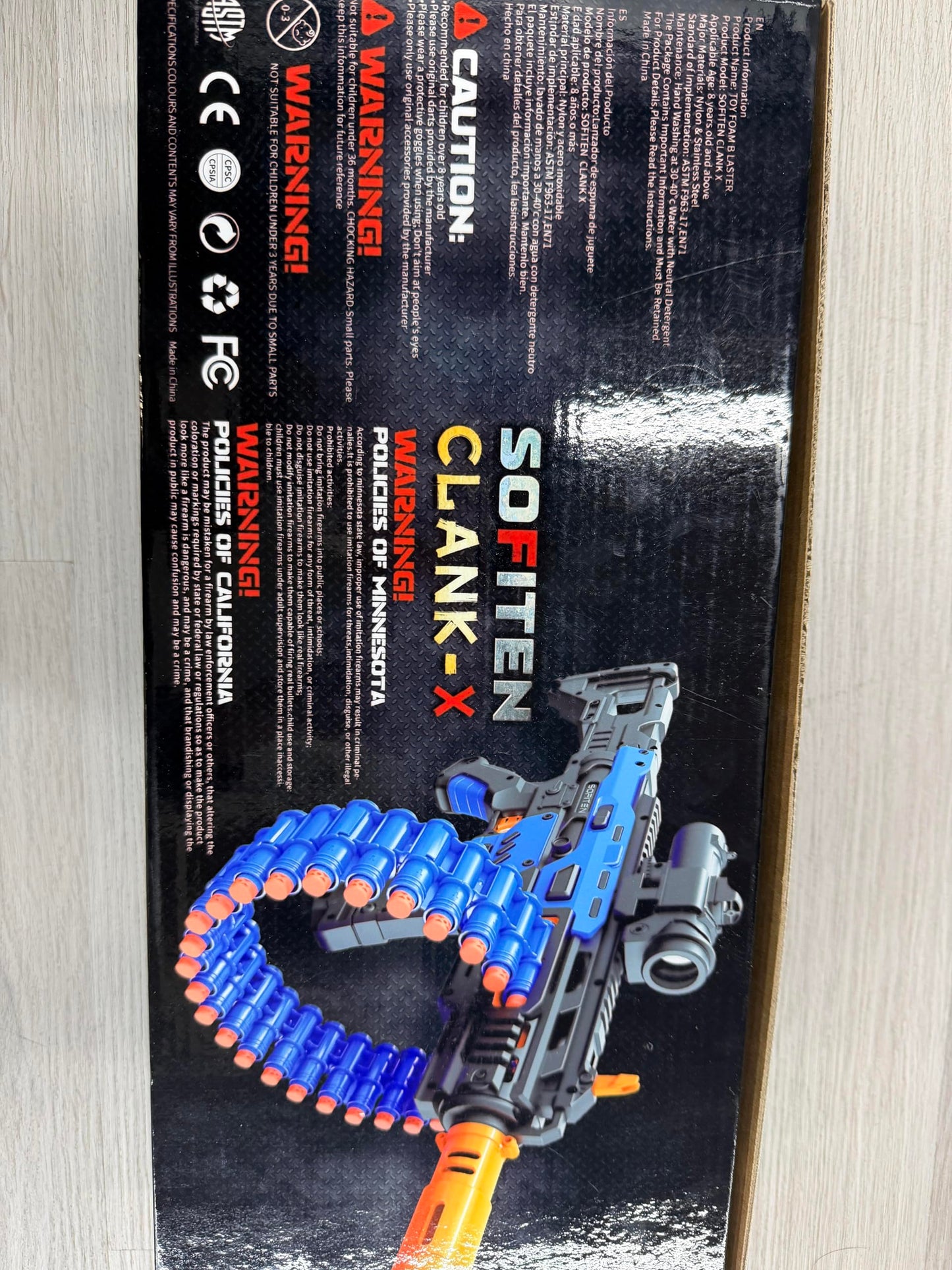 SOFITEN Electric Automatic Toy Gun with Scope – 30-Dart Drum & 100 Foam Darts