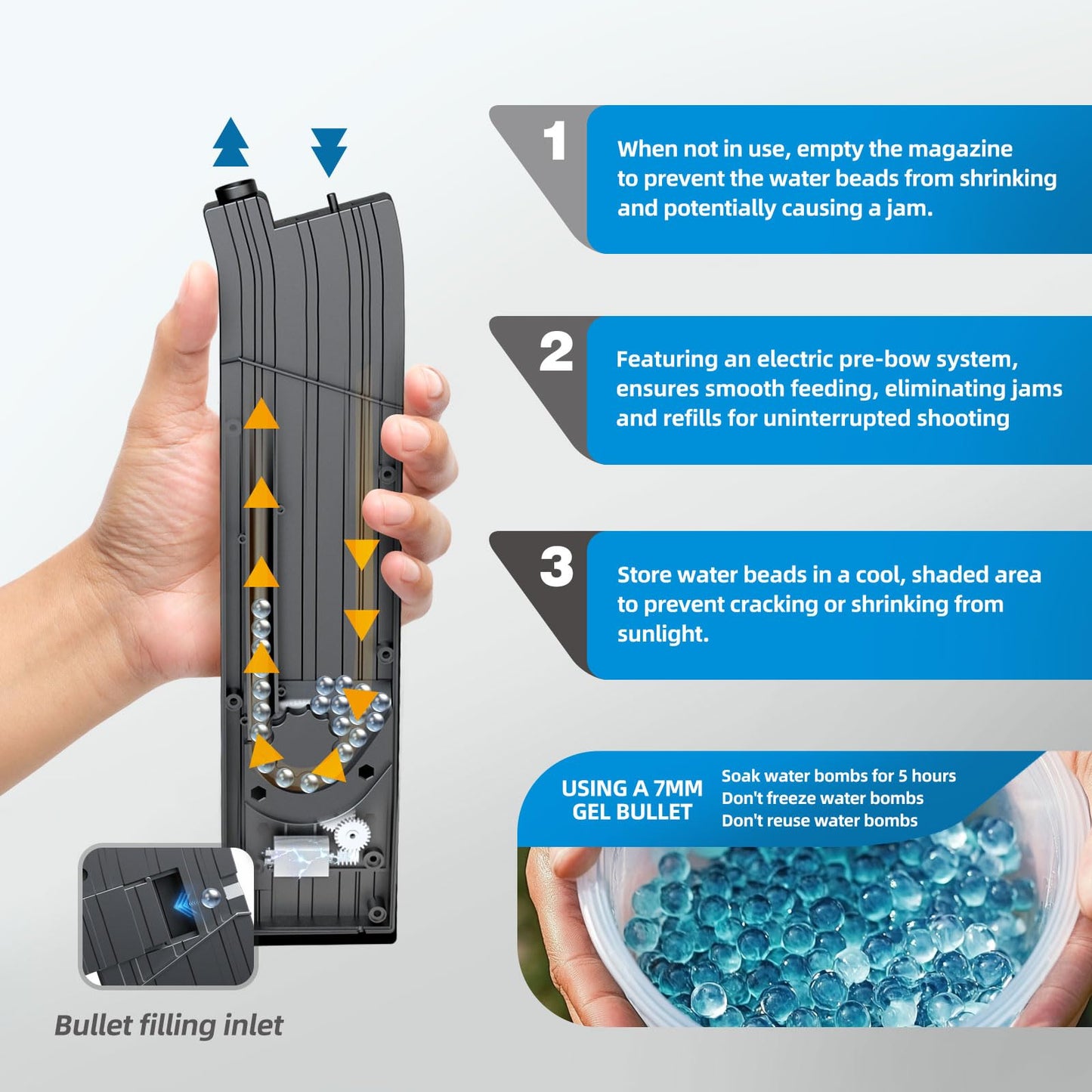 SOFITEN Automic Gel Ball Blaster – 180+ FPS, 100 ft Range, 1000-Round Magazine