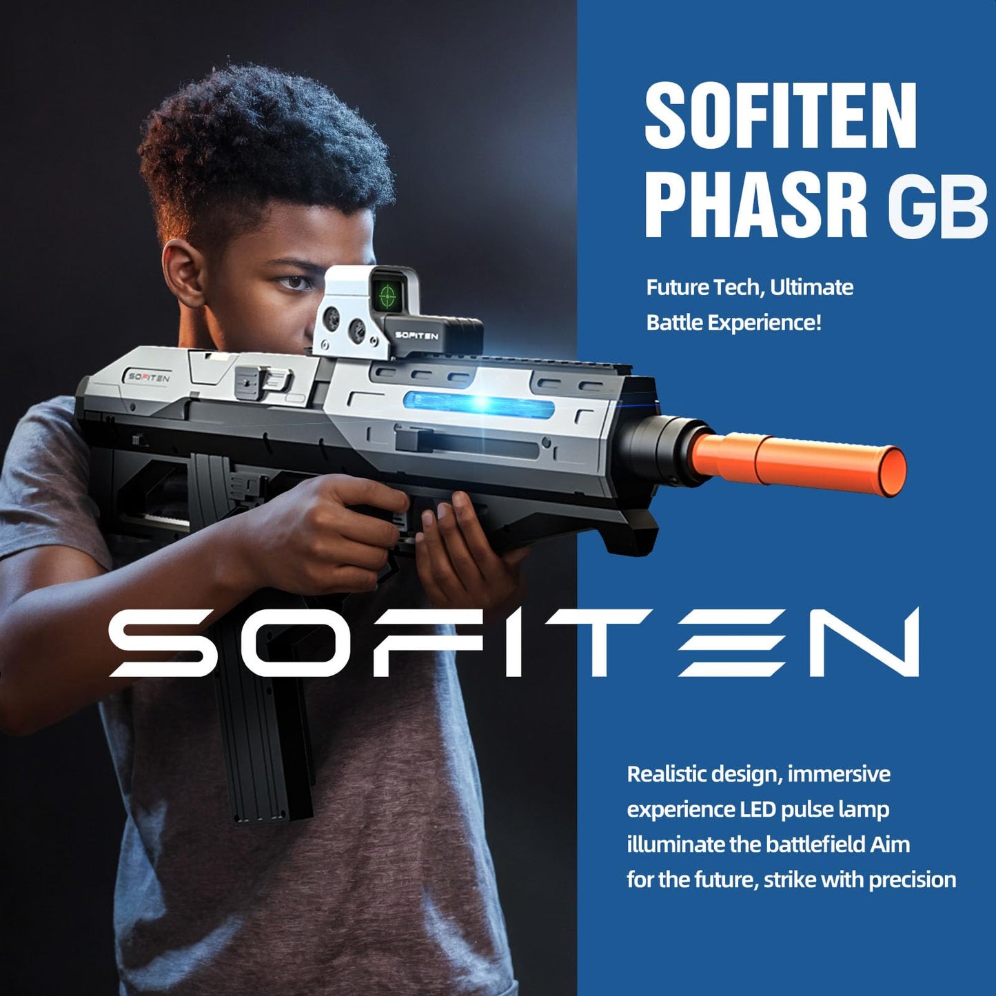 SOFITEN Automic Gel Ball Blaster – 180+ FPS, 100 ft Range, 1000-Round Magazine