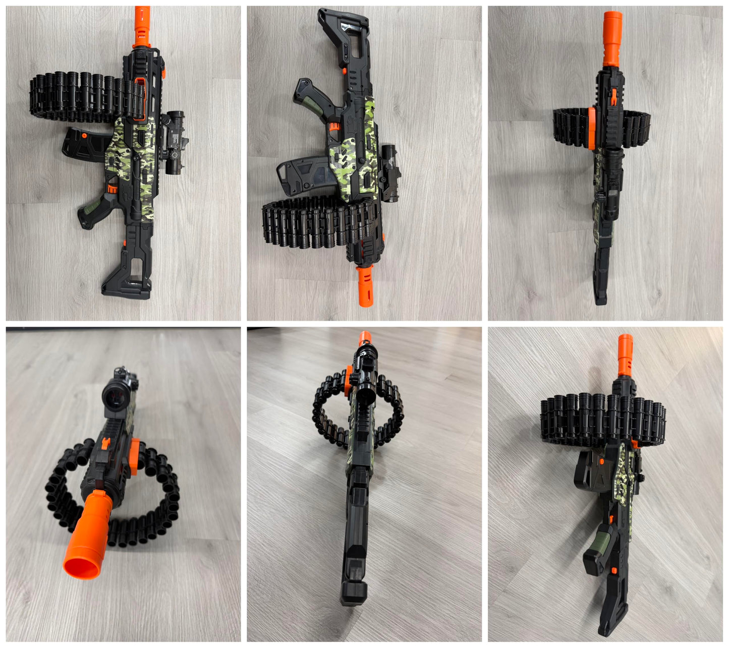 SOFITEN Electric Automatic Toy Gun with Scope – 30-Dart Drum & 100 Foam Darts