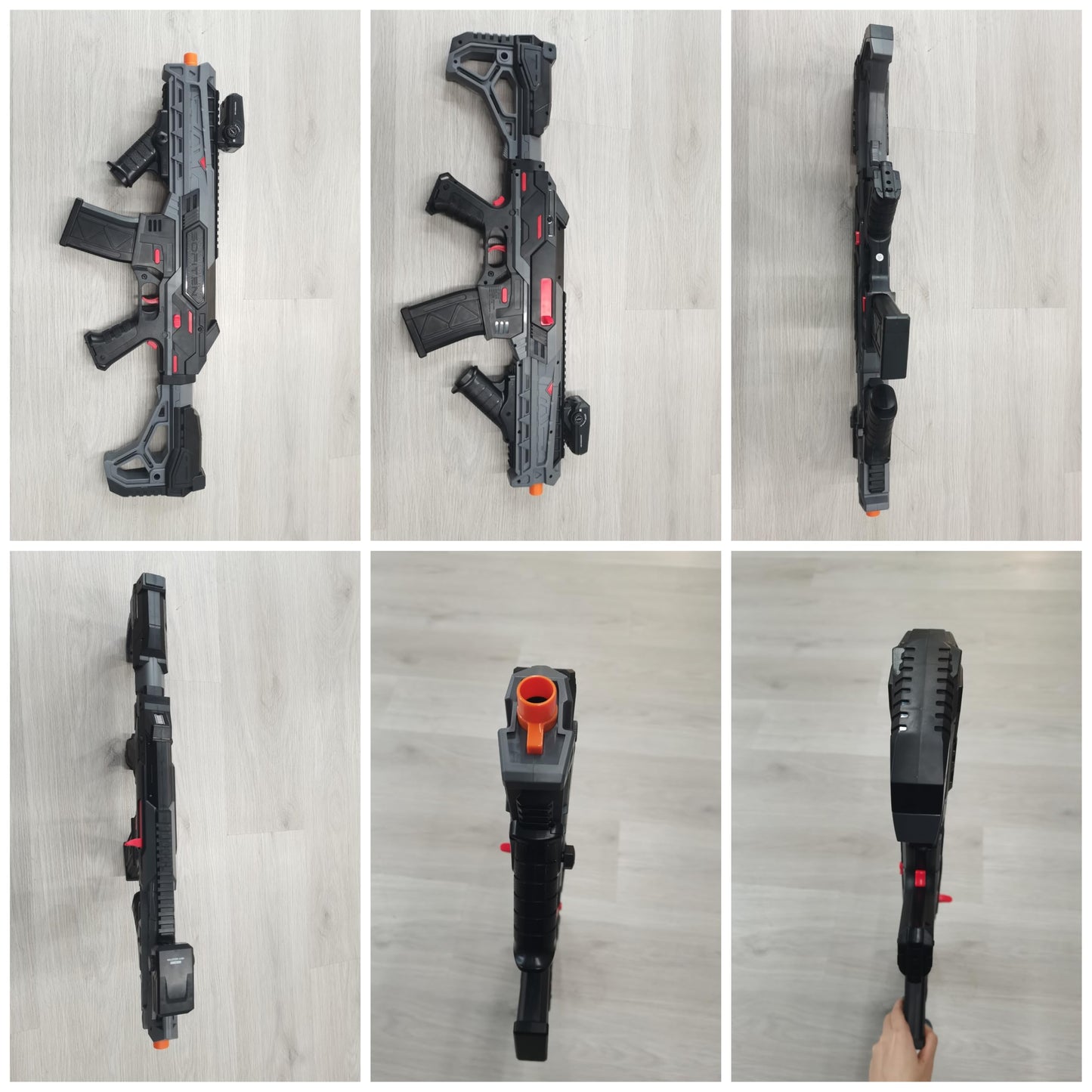 SOFITEN Electric Toy Gun with Adjustable Scope – 3-in-1 Gearbox & LCD Power Display