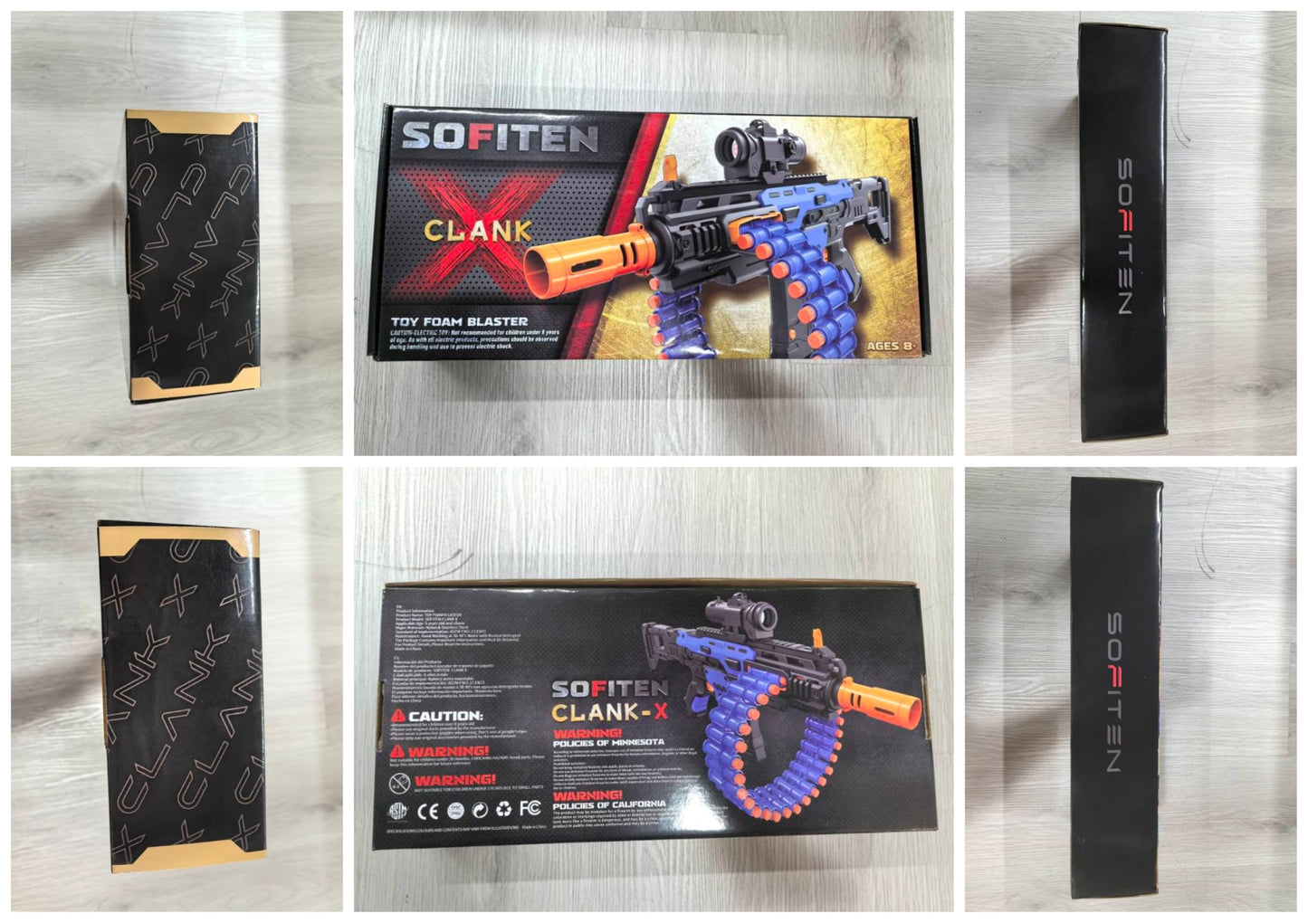 SOFITEN Electric Automatic Toy Gun with Scope – 30-Dart Drum & 100 Foam Darts