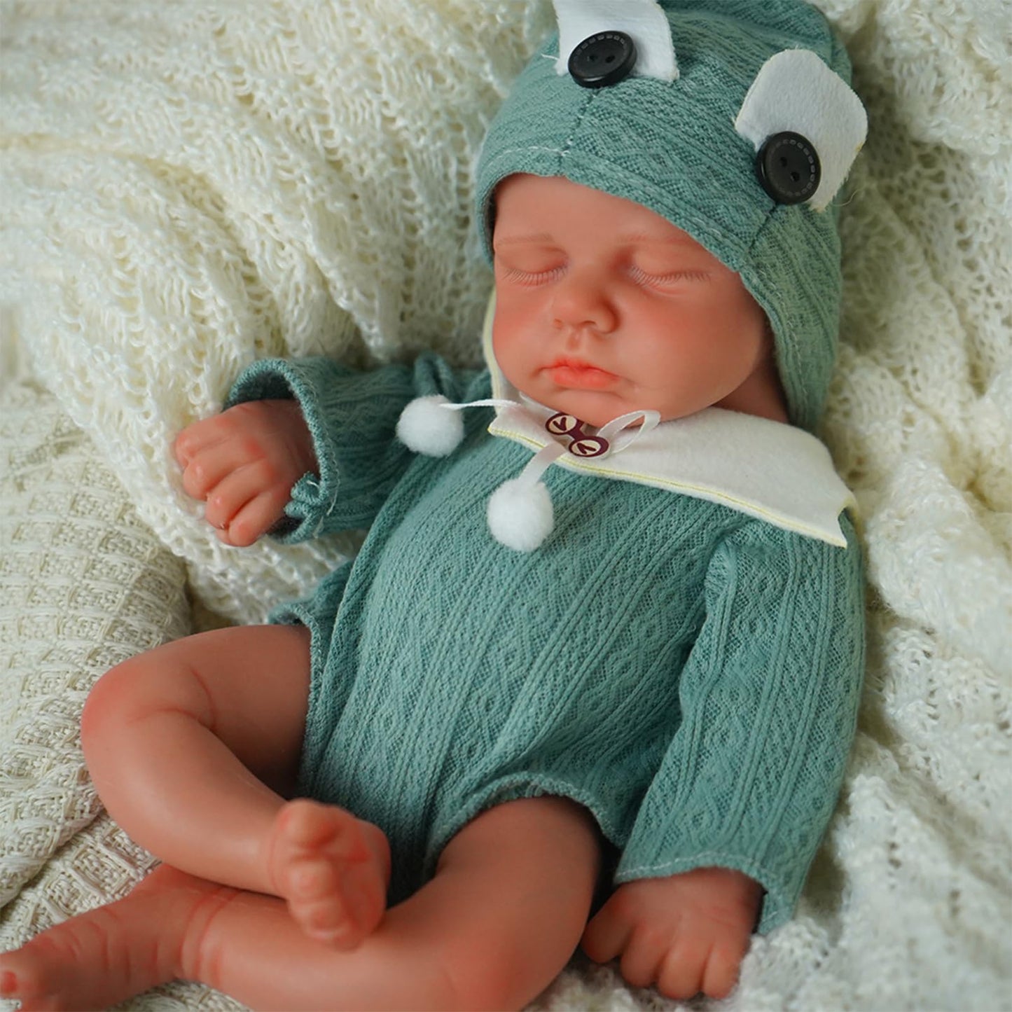 SOFTMARY 12-Inch Full Silicone Reborn Doll – Lifelike Veins, Sleeping Realism