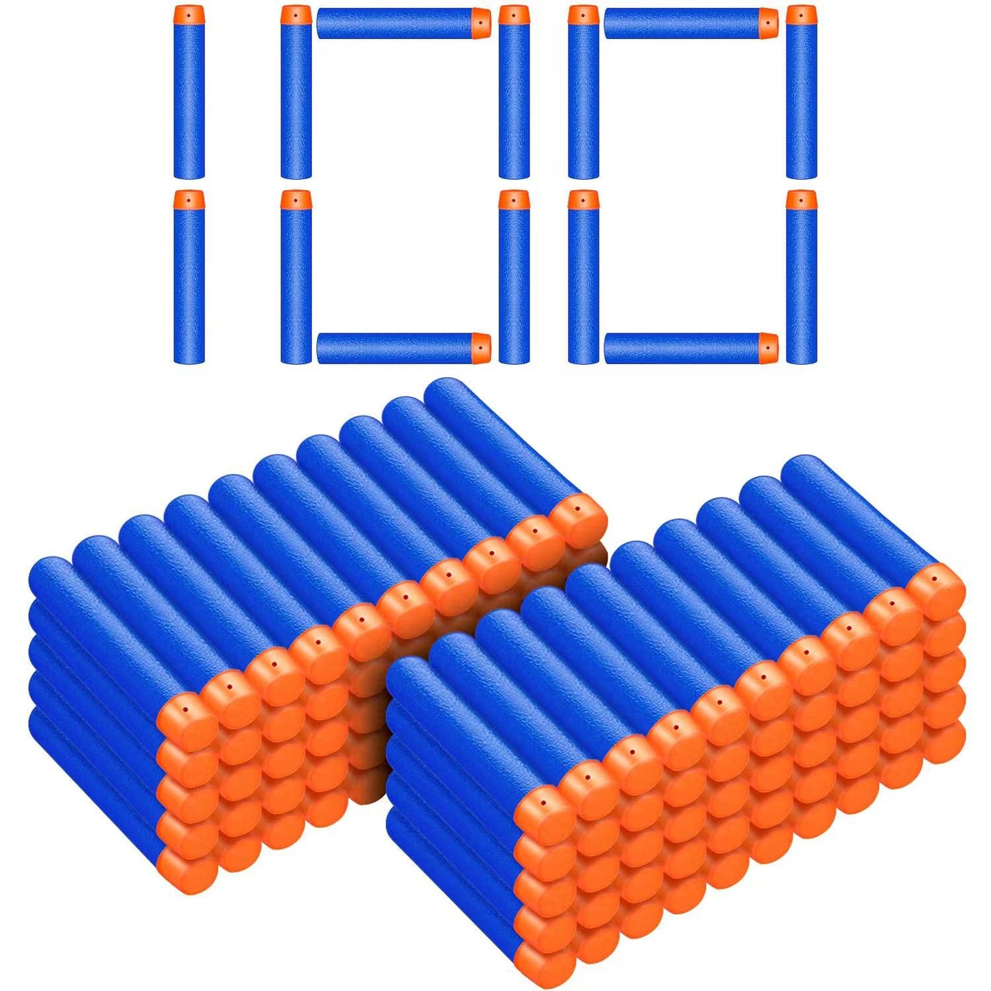 SOJUFOG Refill Darts 100 Blue Foam Bullets for Nerf N-Strike Elite