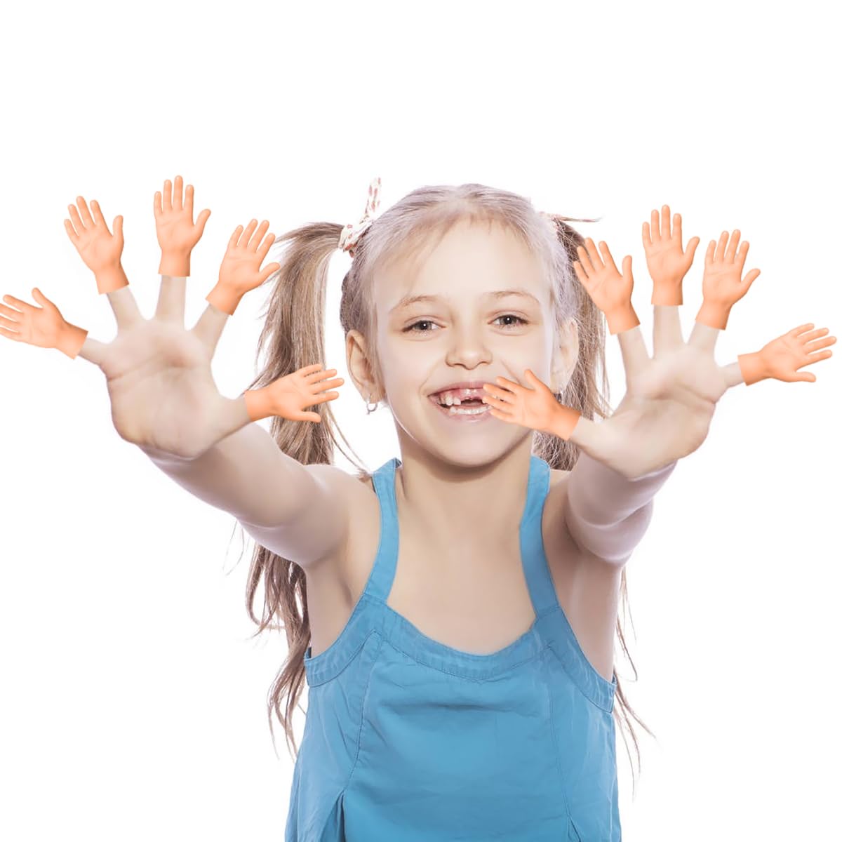 SOKRUXA 30 Pcs Tiny Finger Hands – Realistic Mini Puppet Fingers for Parties