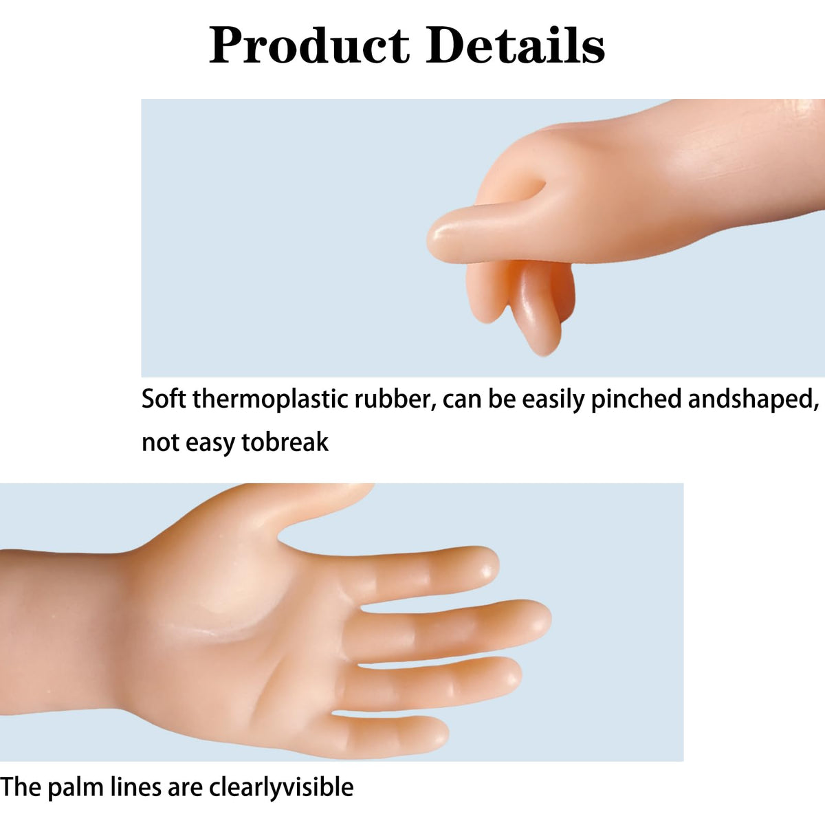 SOKRUXA 30 Pcs Tiny Finger Hands – Realistic Mini Puppet Fingers for Parties