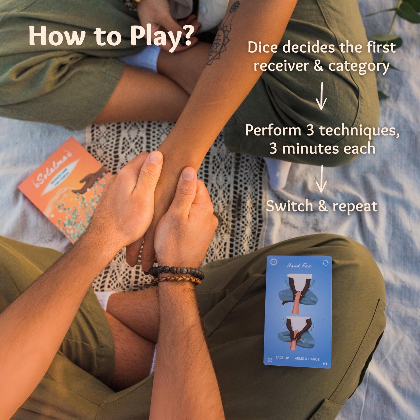 Solalma Massage Game for Couples — Mindful Date Night & Intimacy Card Kit