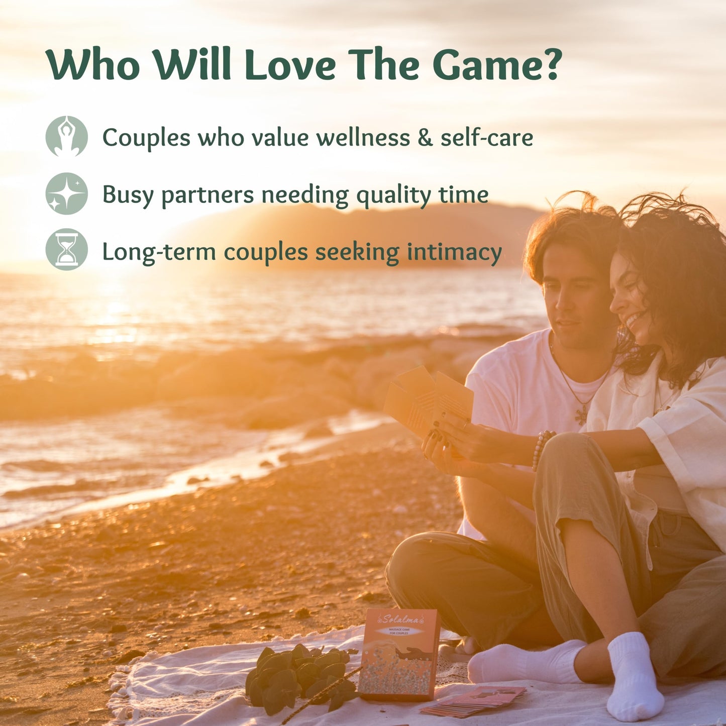 Solalma Massage Game for Couples — Mindful Date Night & Intimacy Card Kit