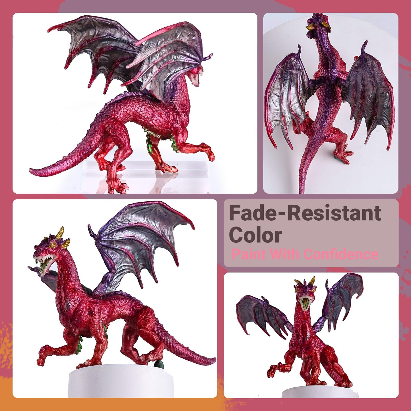SOLDAY Dragon Toys Painting Kit – Paint Your Own Dragon Figurines (Ages 3-12)