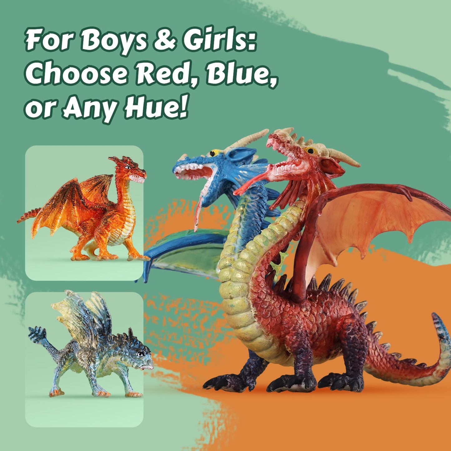 SOLDAY Dragon Toys Painting Kit for Kids – Paint Your Own Dragon Figurines | Creative Art Set