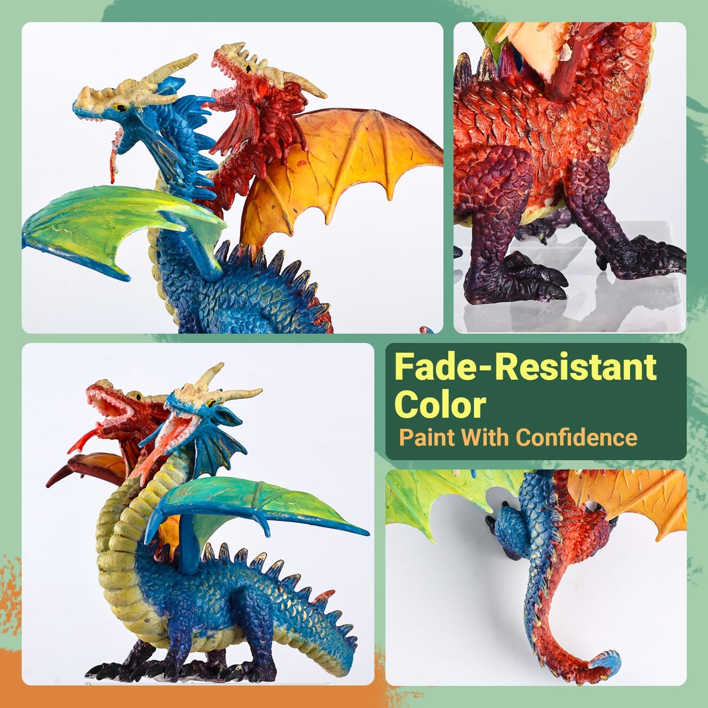 SOLDAY Dragon Toys Painting Kit for Kids – Paint Your Own Dragon Figurines | Creative Art Set